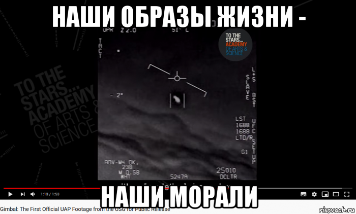 наши образы жизни - наши морали, Мем UAP Gimbal