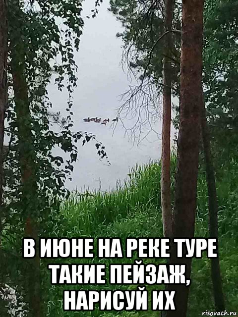  в июне на реке туре такие пейзаж, нарисуй их, Мем В июне на реке Туре