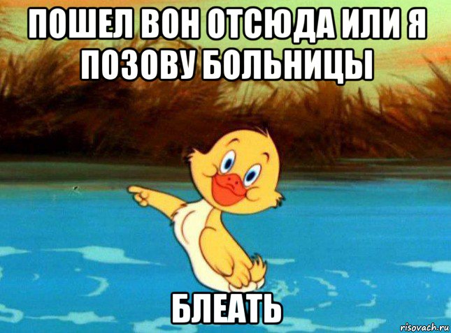 пошел вон отсюда или я позову больницы блеать