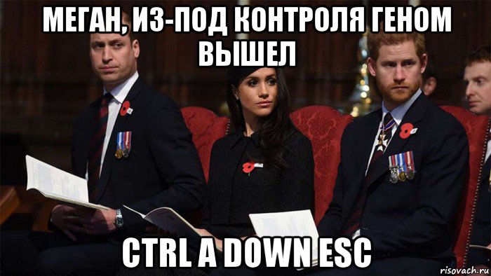 меган, из-под контроля геном вышел ctrl a down esc, Мем Winsdors