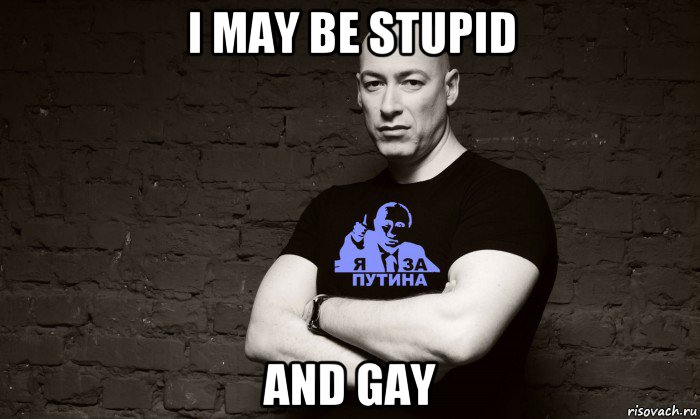 i may be stupid and gay, Мем Я ЗА ПУТИНА