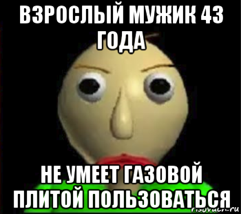 взрослый мужик 43 года не умеет газовой плитой пользоваться, Мем Злой Балди