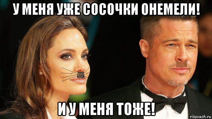 у меня уже сосочки онемели! и у меня тоже!, Мем Анджелина и Бред