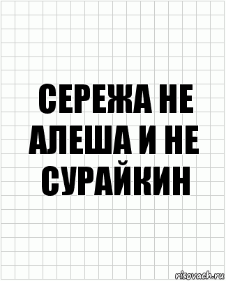 Сережа не Алеша и не сурайкин, Комикс  бумага