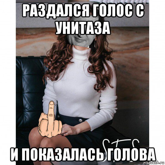 раздался голос с унитаза и показалась голова, Мем Чаушеску