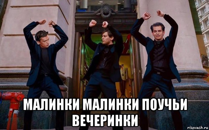  малинки малинки поучьи вечеринки, Мем Человек паук