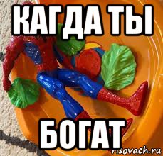 кагда ты богат, Мем Человек паук