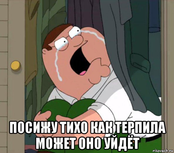  посижу тихо как терпила может оно уйдёт