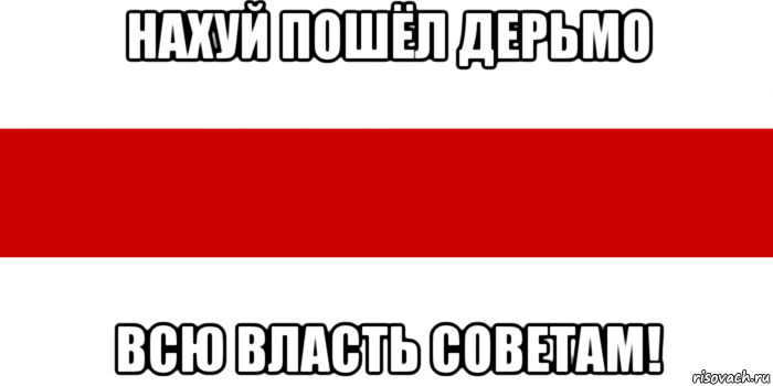 нахуй пошёл дерьмо всю власть советам!, Мем Флаг Белорусской Народной Республики 1918