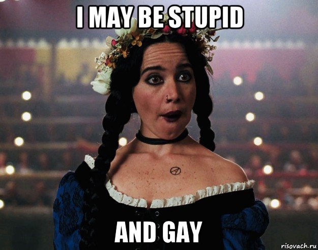 i may be stupid and gay, Мем Ganeane Garofalo