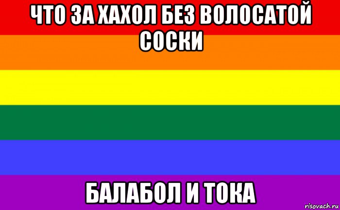 что за хахол без волосатой соски балабол и тока, Мем Гей-флаг