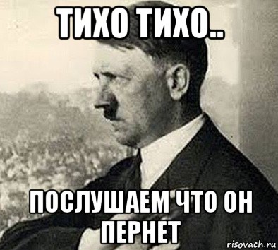 тихо тихо.. послушаем что он пернет, Мем Гитлер
