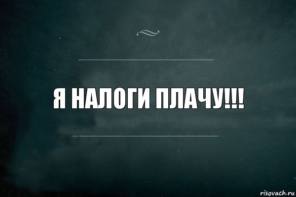 Я НАЛОГИ ПЛАЧУ!!!