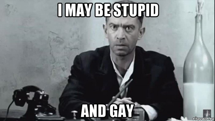 i may be stupid and gay
