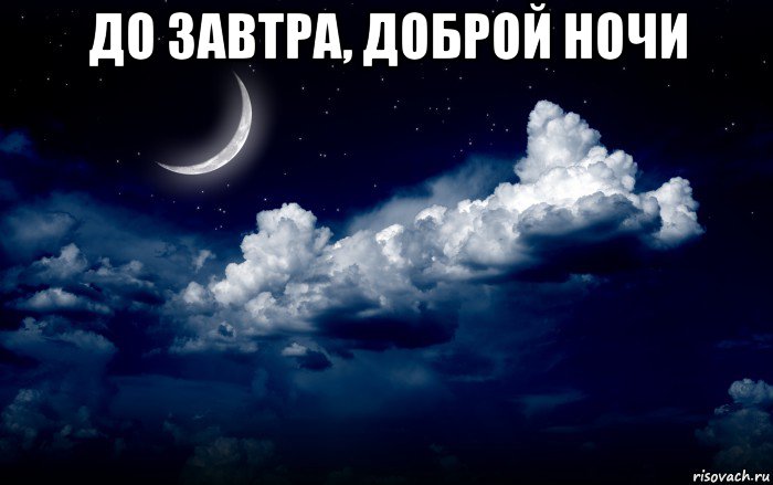до завтра, доброй ночи 
