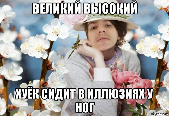 великий высокий хуёк сидит в иллюзиях у ног, Мем СВЧ Синдром Высокого Человека