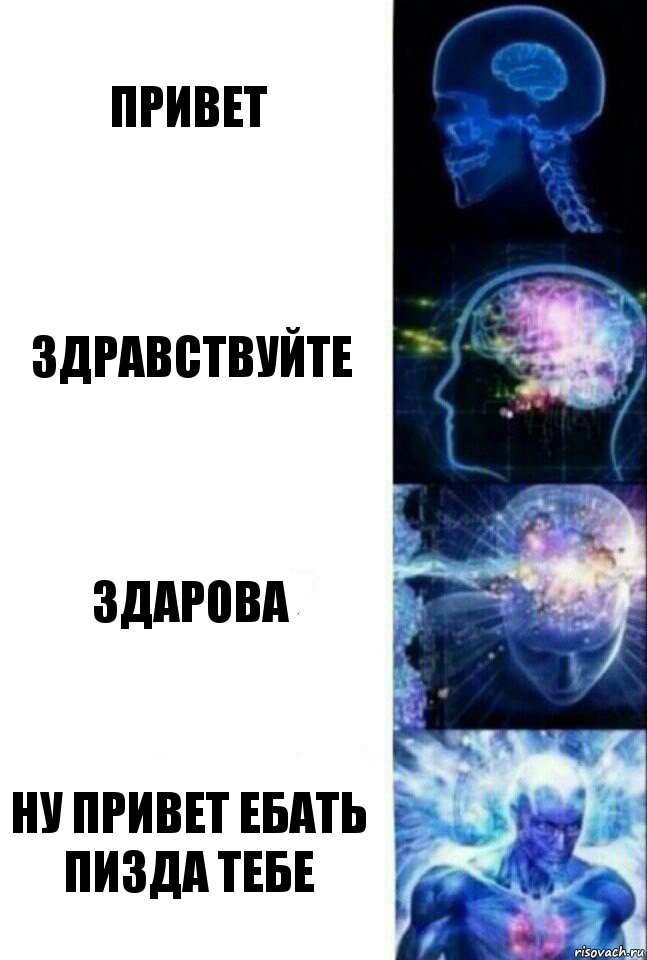 Привет Здравствуйте Здарова Ну привет ебать пизда тебе