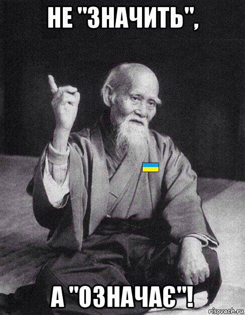не "значить", а "означає"!, Мем Український філолог