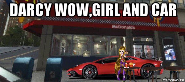 darcy wow,girl and car , Мем В чем истина друзья