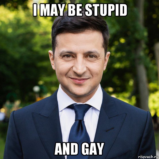 i may be stupid and gay, Мем Зеля
