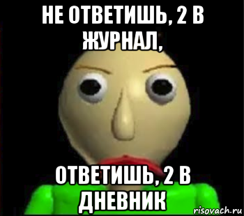 не ответишь, 2 в журнал, ответишь, 2 в дневник, Мем Злой Балди