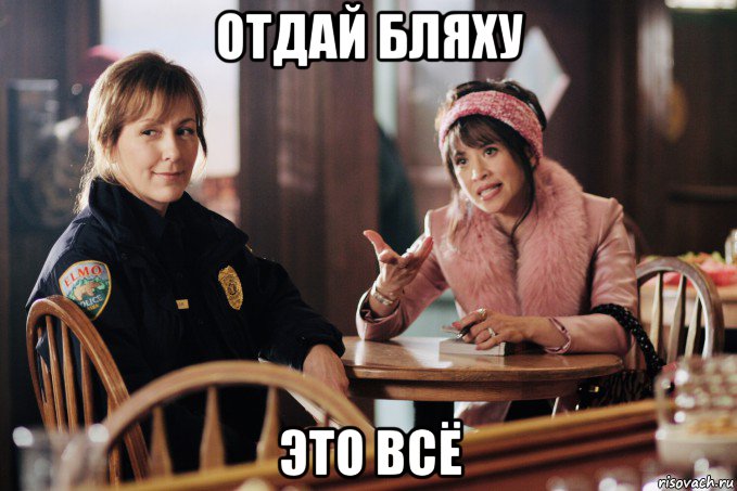 отдай бляху это всё, Мем Cop women