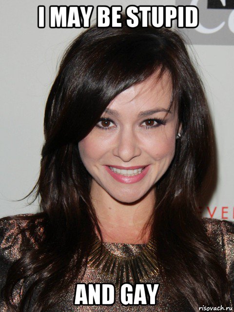 i may be stupid and gay, Мем Danielle harris