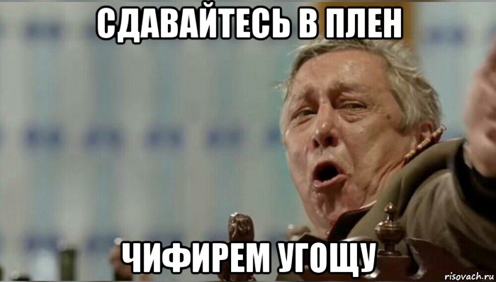 сдавайтесь в плен чифирем угощу, Мем Ефремов