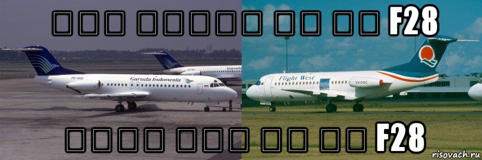 가루다 인도네시아 항공 포커 f28 플라이트 웨스트 항공 포커 f28, Мем Garuda Indonesia vs Flight West Fokker F28