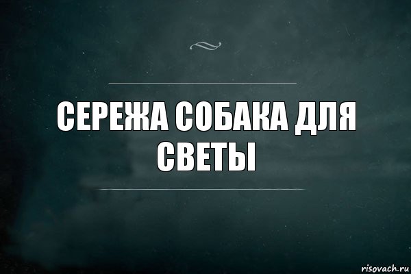 Сережа собака для светы