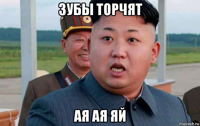 зубы торчят ая ая яй, Мем Ким чен ын