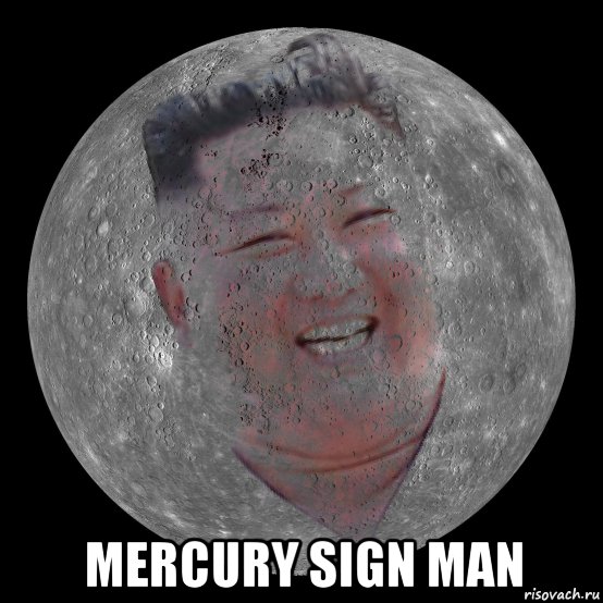  mercury sign man, Мем Kim Jong Un Mercury