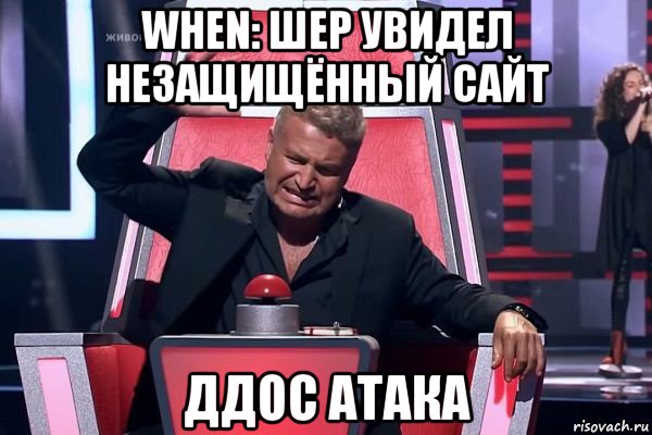 when: шер увидел незащищённый сайт ддос атака, Мем   Отчаянный Агутин