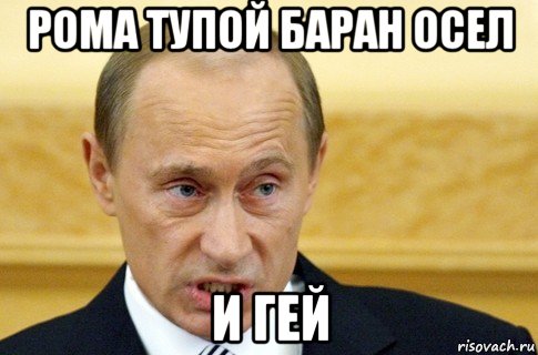 рома тупой баран осел и гей, Мем путин