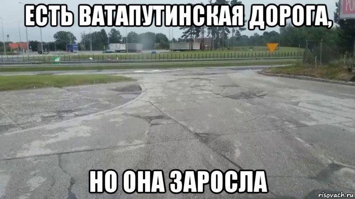 есть ватапутинская дорога, но она заросла, Мем Путинская дорога