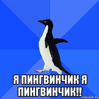  я пингвинчик я пингвинчик!!, Мем  Социально-неуклюжий пингвин