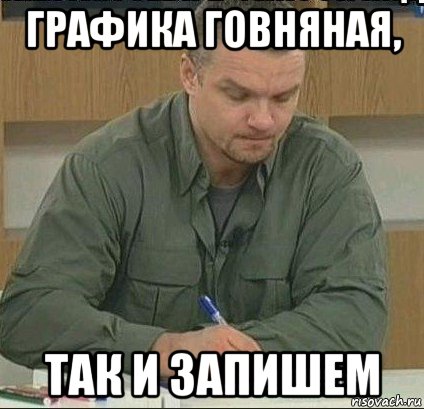 графика говняная, так и запишем