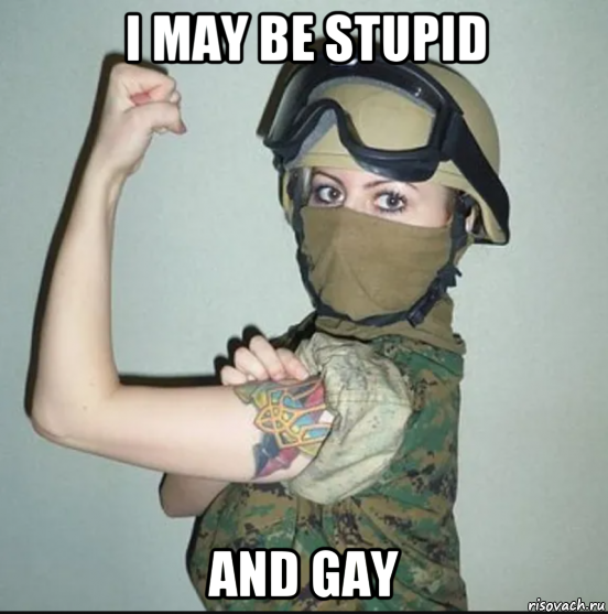 i may be stupid and gay, Мем Ап