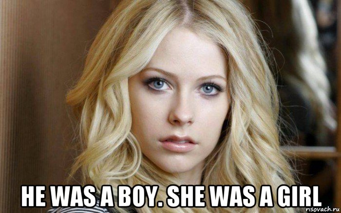  he was a boy. she was a girl