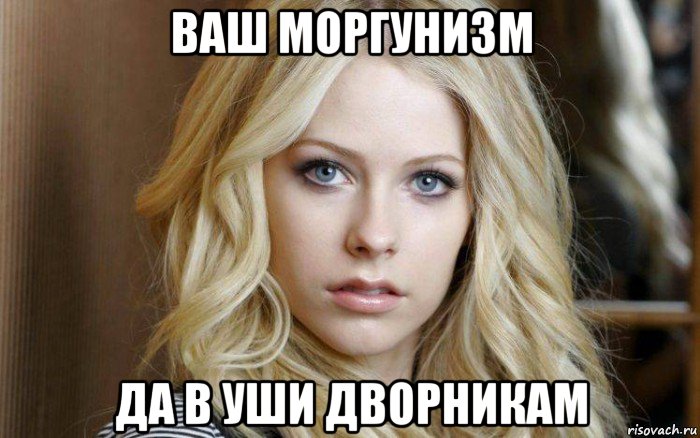 ваш моргунизм да в уши дворникам