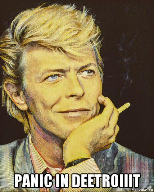  panic in deetroiiit, Мем David Bowie
