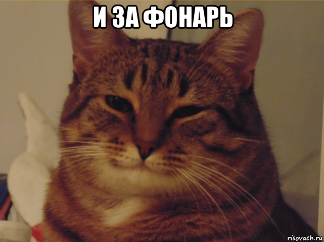 и за фонарь 