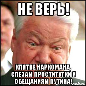 не верь! клятве наркомана, слезам проститутки и обещаниям путина!, Мем Ельцин