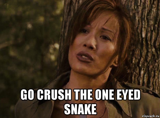  go crush the one eyed snake, Мем Kiana Tom