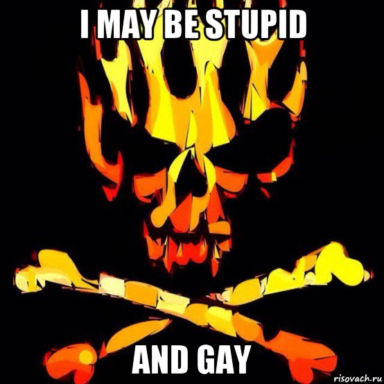 i may be stupid and gay, Мем Колин череп