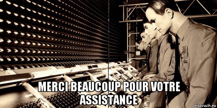  merci beaucoup pour votre assistance, Мем Kraftwerk