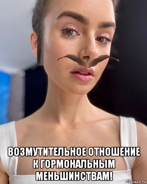  возмутительное отношение к гормональным меньшинствам!, Мем Лили Коллинс