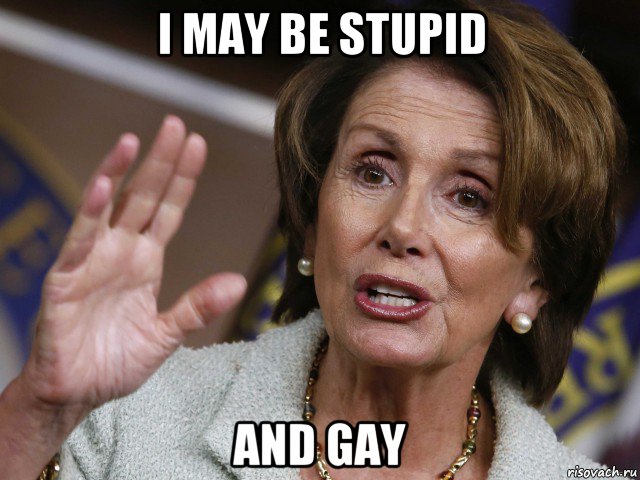 i may be stupid and gay, Мем Nancy Pelosi