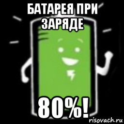 батарея при заряде 80%!, Мем Новая батарея