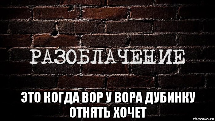  это когда вор у вора дубинку отнять хочет, Мем Разоблачители